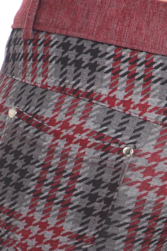 Vista 5 de Moda MIC Skinny Houndstooth Plaid Moda Pantalones