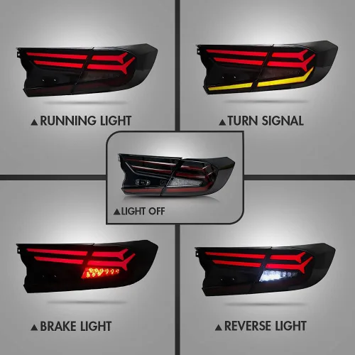 Vista 3 de T T-ABC Nuevas luces compatibles con Honda Accord 2018-2025, LX EX EXL Sport Touring Hybrid Faro delantero delantero de 10ª generación Accesorios