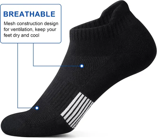 Vista 3 de Calcetines tobilleros para mujer, atléticos, para correr, cómodos, acolchados, 356 pares