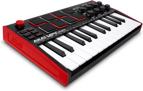 Vista 16 de [Usado] Akai Professional MPK Mini MK3 - Controlador de teclado MIDI USB de 25 teclas con 8 almohadillas de percusión con retroiluminación, 8