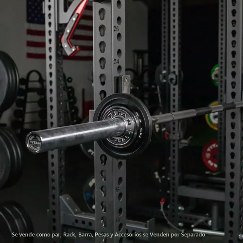 Vista 2 de Titan Fitness Olympic Calibrated Steel Powerlifting Plates, Machine Precision Steel Discs