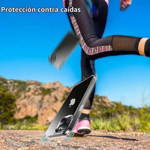 Vista 7 de JJGoo Compatible con iPhone 13 Funda transparente, transparente a prueba de golpes, delgada, antiarañazos, carcasa protectora de policarbonato duro