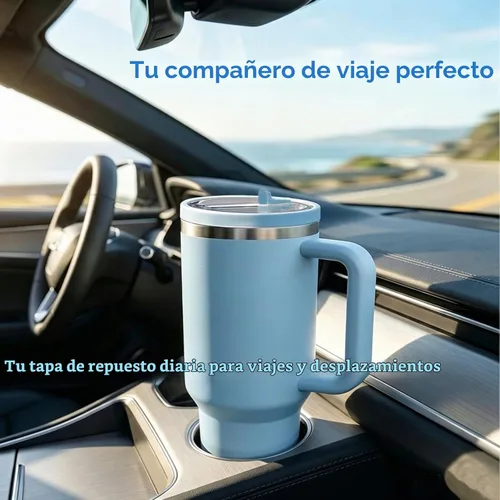 Vista 2 de Stanley Cup - Paquete de 3 tapas de repuesto para Stanley Cup Quencher de 40 onzas con popote, a prueba de derrames y resistentes a fugas, fundas