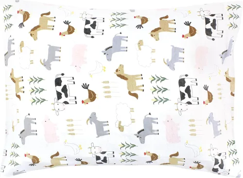 Vista 52 de Hudson Baby Funda de almohada unisex de algodón para bebé, Animal Adventure, talla única