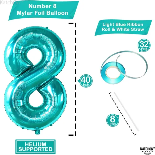 Vista 17 de KatchOn Globo negro del número 1 de 40 pulgadas, globo de feliz cumpleaños Large Mylar Number One Balloon for 1st Birthday Decorations, Foil