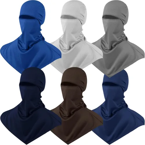 Vista 13 de Syhood 6 Pieces Balaclava Face Cover Breathable Long Neck Covers Summer Neck Protector for Men Sun Protection