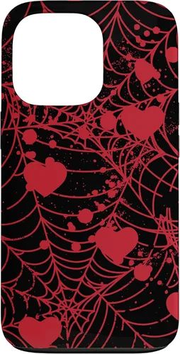 Vista 10 de Spiderweb Valentine's Day Hearts Gothic Goth Black Fairycore Case for iPhone 17