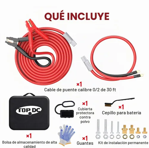 Vista 8 de TOPDC - Cables de puente de conexión rápida extra largos y resistentes