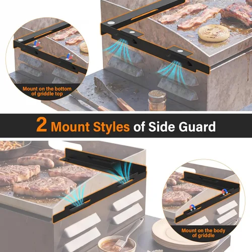 Vista 2 de Protectores de viento magnéticos para parrilla Blackstone de 22 pulgadas, parabrisas para accesorios de parrilla Blackstone, accesorios de parrilla