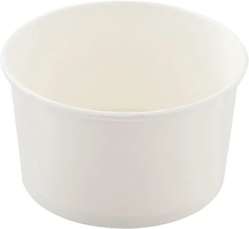 Vista 2 de Restaurantware Coppetta Coppetta - Tazas de helado desechables de 200 CT blancas de 8 onzas - Coppetta Tazas grandes para bebidas frías y calientes