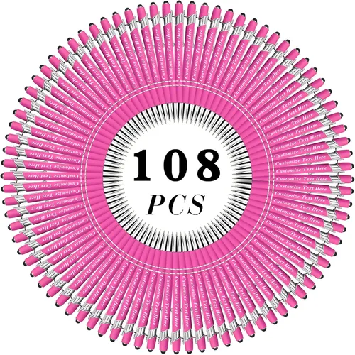 Vista 106 de Bolígrafos personalizados a granel con punta de lápiz capacitivo, 12 bolígrafos personalizados con logotipo de mensaje con nombre, bolígrafos