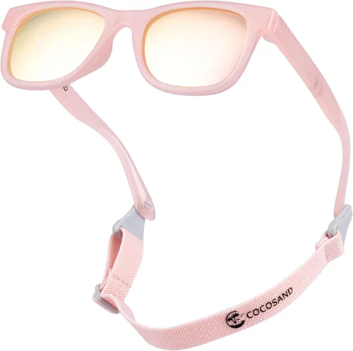 Vista 13 de COCOSAND Flexible Polarized Baby Sunglasses with Strap Beige