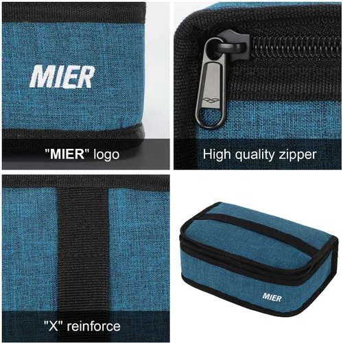 Vista 8 de MIER Bolsa térmica portátil con aislamiento térmico mini bolsa de almuerzo