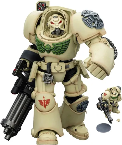 Vista 43 de JOYTOY Black Templars Warhammer 40k 1/18 Figura de acción Black Templars Terminator 1 con espada de poder y bolter de tormenta, regalos
