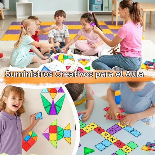 Vista 5 de NVHH 100 bloques magnéticos de azulejos para niños de 3 a 5 4 a 8 años