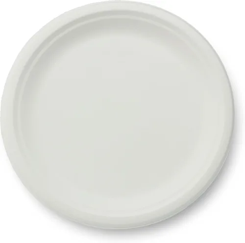 Vista 6 de Placa de fibra vegetal natural 100% compostable, 6 pulgadas, caja de 1000