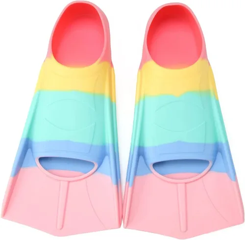 Vista 42 de Aletas de natación para niños, aletas cortas para niños y jóvenes, aletas de natación para entrenamiento de natación para niños, niñas, niños