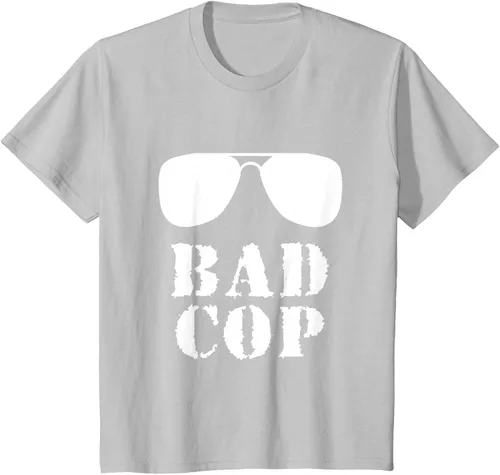 Vista 29 de Bad Cop Funny Police - Camiseta a juego para padre e hijo, Negro, S