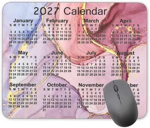 Vista 16 de Alfombrilla de mouse con calendario, calendario horizontal 2026, alfombrilla de mouse de goma natural, alfombrilla de mouse rectangular de calidad