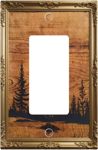 Vista 195 de Cubiertas de Interruptor de Luz Artísticas Decorativas Boho Figura Abstracta Interruptor de Pared Único Placa de Interruptor Decorativo Placa