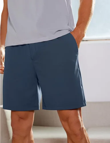 Vista 5 de CRZ YOGA Pantalones cortos de entrenamiento elásticos en cuatro direcciones para hombre, 79 pulgadas, suaves, duraderos, casuales, con bolsillos