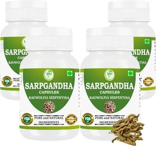 Vista 7 de Morsan Healthcare Rauwolfia Serpentina (Sarpgandha) Cápsulas – 60 cápsulas vegetales 500 mg de extracto de hierbas Suplemento ayurvédico natural