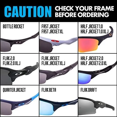 Vista 7 de Lentes de repuesto polarizadas compatibles con gafas de sol Oakley Quarter Jacket, fabricadas en Estados Unidos