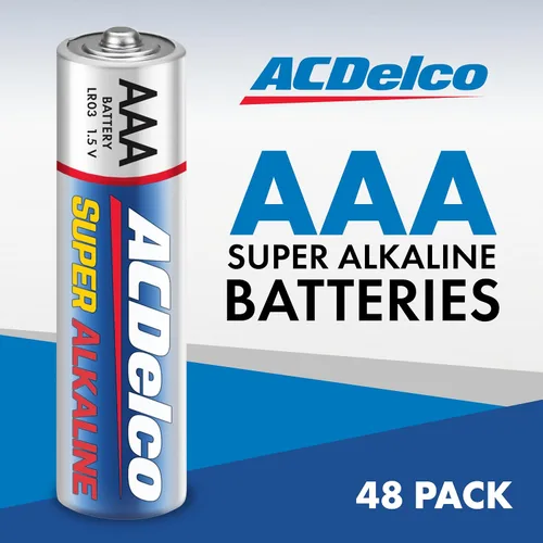 Vista 2 de ACDelco 48 pilas AAA, batería súper alcalina de máxima potencia, 10 años de vida útil, embalaje resellable