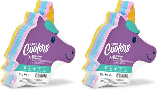 Vista 13 de Cool Coolers Kids Shaped Ice Packs for Lunch Boxes - Reusable Slim Ice Packs for Kids Lunch Box, Freezer Packs for Bento Boxes, Long Lasting, BPA