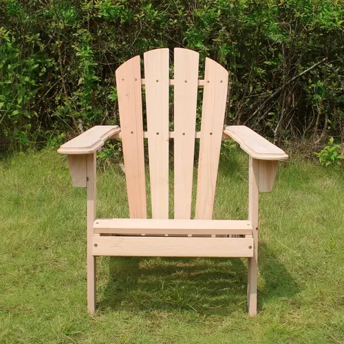 Vista 7 de Silla Adirondack de madera para niños, muebles de patio al aire libre para niños, jardín, césped, silla de cubierta, sin terminar