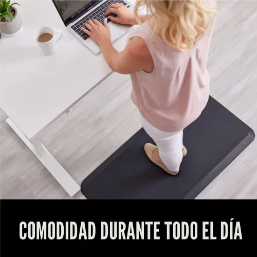 Vista 7 de Gorilla Grip - Tapete antifatiga acolchado para cocina, escritorio, ergonómico, superficie rugosa resistente a los rayones y al agua, para comodidad