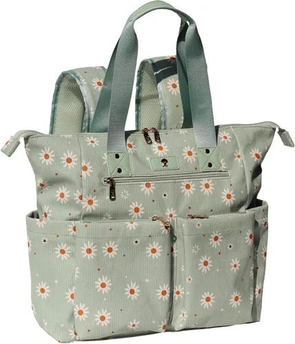 Vista 9 de ESVAN Bolsa de pañales Totepack Mochila 2 en 1 para mujer, multifuncional, de gran capacidad, con bolsillos aislados, viaje
