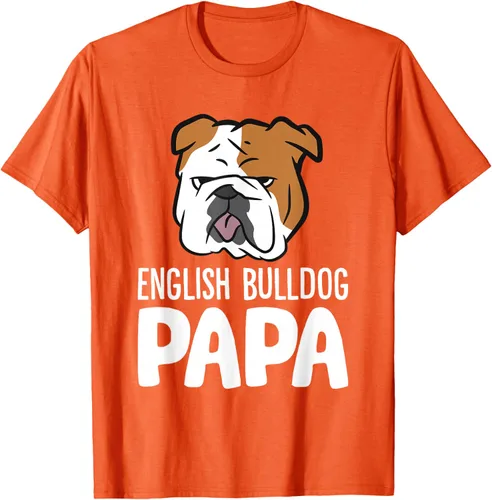Vista 78 de Camiseta divertida de Bulldog Inglés para papá dueño de perro, Negro