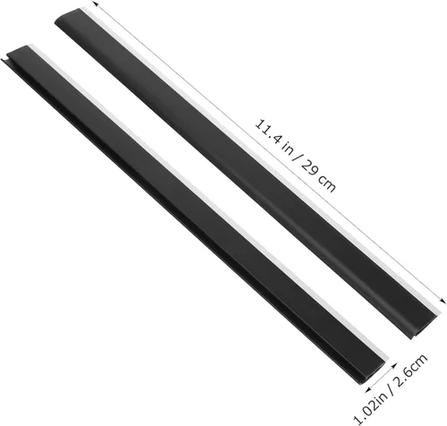 Vista 3 de Angoily 2 tiras de repuesto para borde de recogedor, borde de goma para pala de basura, tiras de presión de entrada de silicona, accesorios