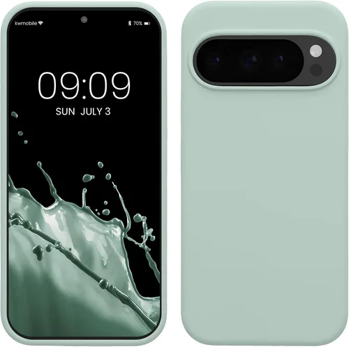 Vista 35 de kwmobile Funda Compatible con Google Pixel 6 Pro - Funda de teléfono de silicona TPU con acabado suave - Azul Arrecife