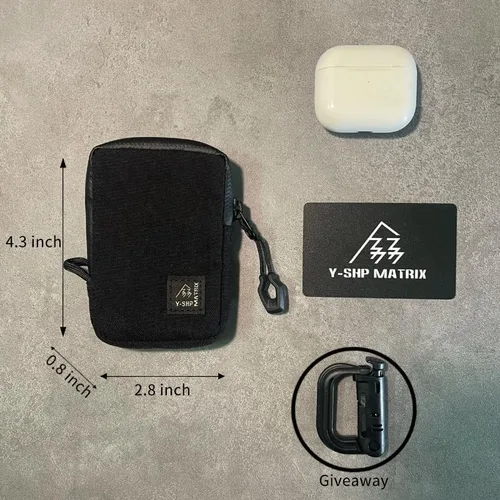 Vista 2 de Y-SHP MATRIX Carteras para hombre, cartera portátil para tarjetas para hombres, cartera pequeña y exquisita con llavero, monedero para hombres