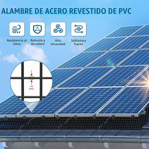 Vista 2 de ZeroPone Panel solar de 6 pulgadas x 50 pies, protector de aves para paneles solares con 50 sujetadores de acero inoxidable, rollo de alambre