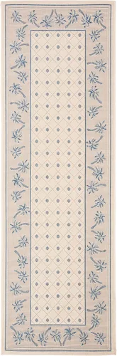 Vista 22 de SAFAVIEH Courtyard Collection - Alfombra de pasillo, 2 pies 3 pulgadas x 6 pies 7 pulgadas, color azul y marfil, no desprende pelusa y de fácil