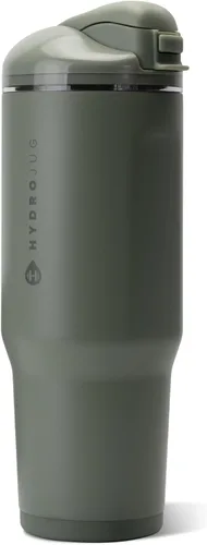 Vista 72 de HydroJug Ease2o - Botella de agua aislada de 24 onzas, tapa con popote y Duna