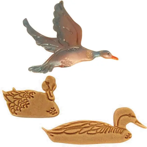 Vista 2 de JEM - Cortadores de fondant de pato salvaje, para decoración de pasteles, juego de 4