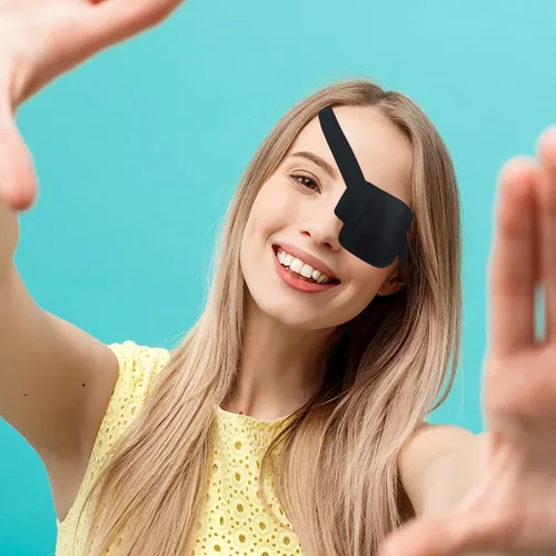 Vista 2 de Parche para ojos 3D, parches médicos para adultos y niños, parches para ojos perezosos para ambliopía 3D para ojo izquierdo