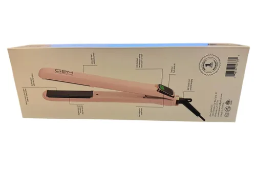 Vista 2 de GEM Glamour Energy Magic 3X - Plancha digital para peinar con protección contra la humedad, 1 pulgada