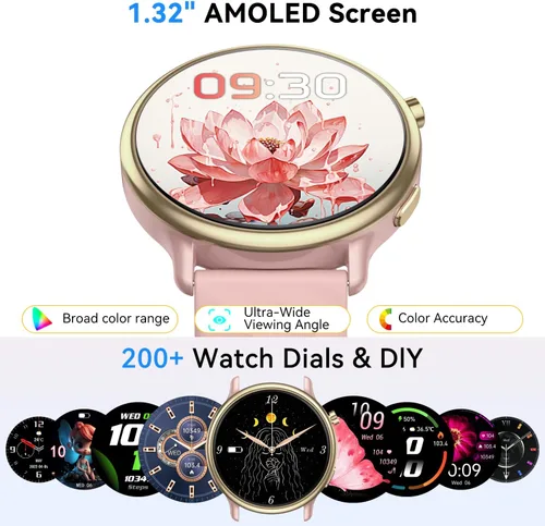 Vista 6 de Reloj inteligente para mujer con rastreador de ejercicio: resistente al agua, para correr, relojes digitales para hombre, responder llamadas, reloj