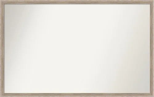 Vista 10 de Amanti Art Espejo de baño blanco para sobre el fregadero, 24 x 27 pulgadas, espejo de tocador rectangular con cuña de madera dura, marco de madera