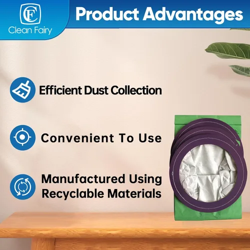 Vista 4 de Paquete de 10 bolsas de vacío compatibles con modelos ProTeam Coachvac MegaVac y Super CoachVac, repuesto para pieza #100331 10Qt Intercept Micro