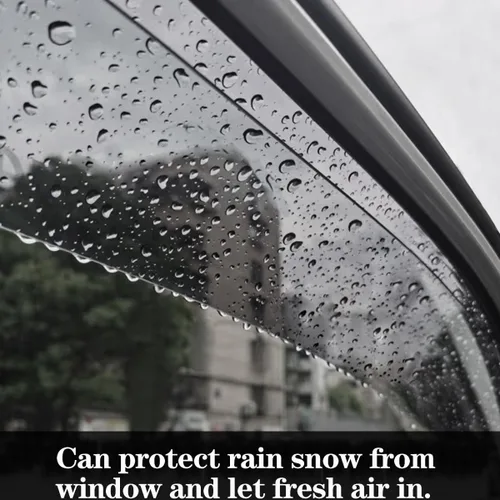 Vista 5 de 4 piezas de estilo en canal, protectores de lluvia para ventanas, deflectores laterales duraderos de aspecto agradable, viseras de ventilación