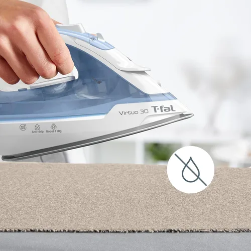 Vista 7 de T-Fal Virtuo Plancha de vapor para ropa, vaporizador de ropa, ráfaga de vapor y aerosol, plancha portátil y vaporera para ropa, suela antiadherente