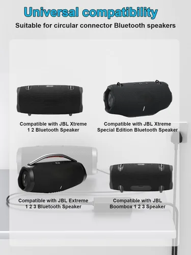 Vista 3 de Cargador de 19 V y 20 V compatible con JBL Xtreme 1,2 JBL Extreme 1,2,3 JBL Boombox 1,2,3 Bluetooth de repuesto para altavoz Bluetooth Cable