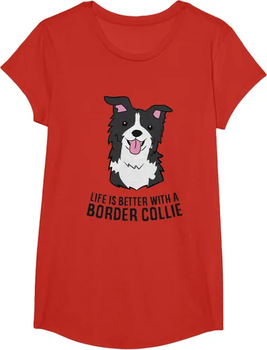 Vista 47 de Camiseta Border Collie Owner Life Is Better With a Border Collie Dog, Blanco, S