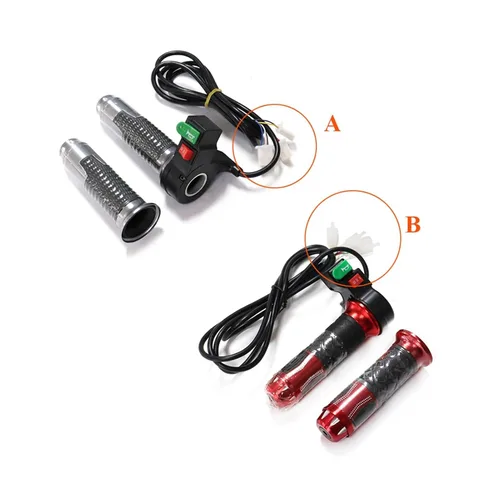 Vista 2 de BEUTEE Mango de acelerador universal, interruptor de engranaje de 3 velocidades con bocina de 60 V, piezas de modificación de coche eléctrico